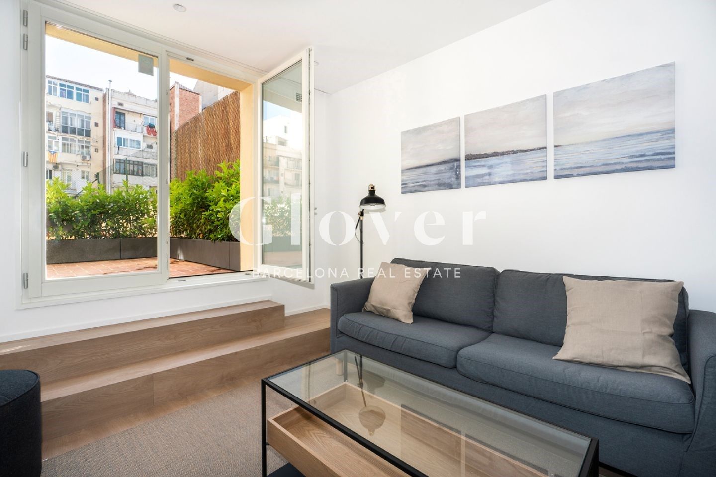 Living room of Flat to rent in  Barcelona Capital  with Air Conditioner, Heating and Terrace