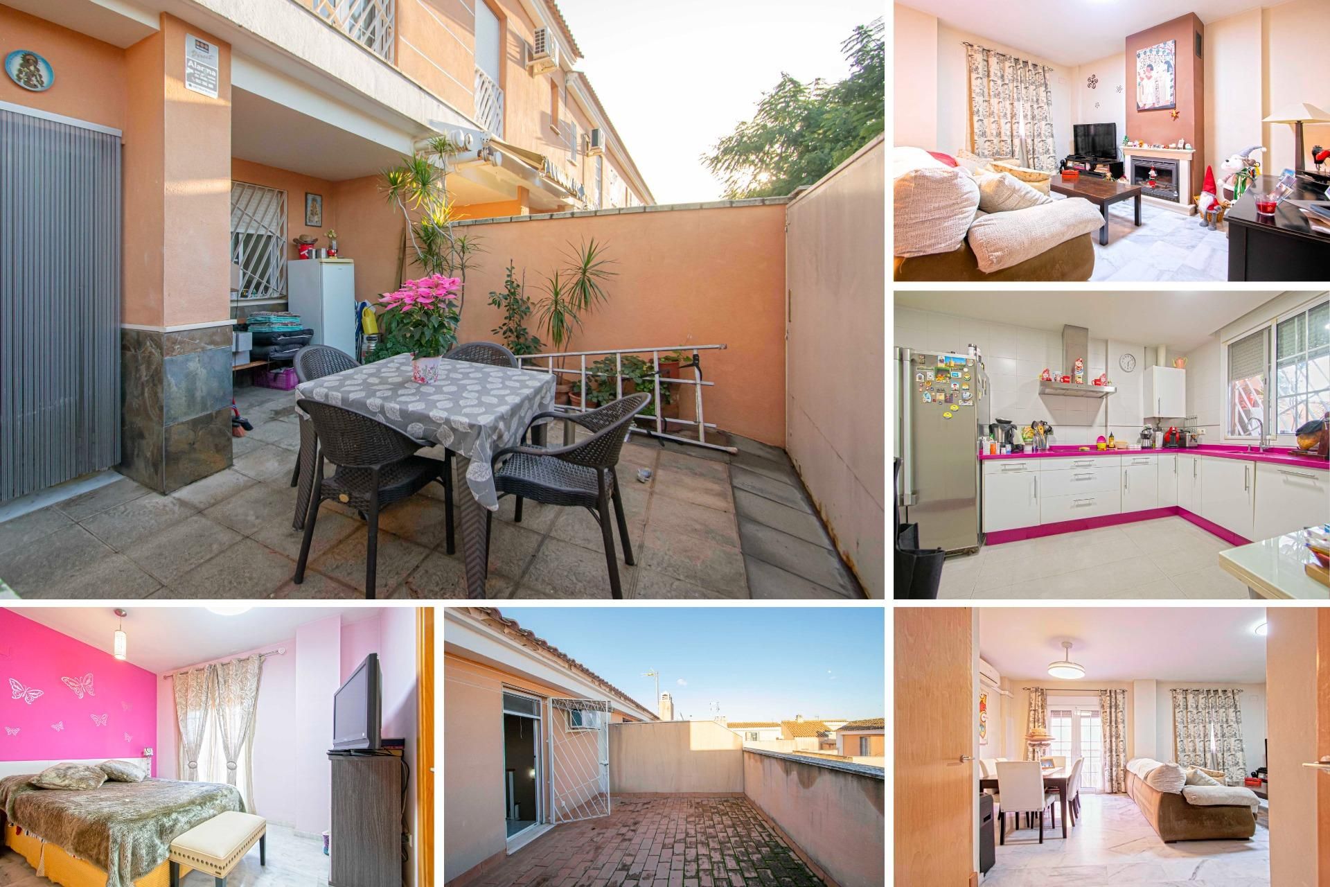 Jardí de Casa adosada en venda en Montequinto amb Aire condicionat i Terrassa