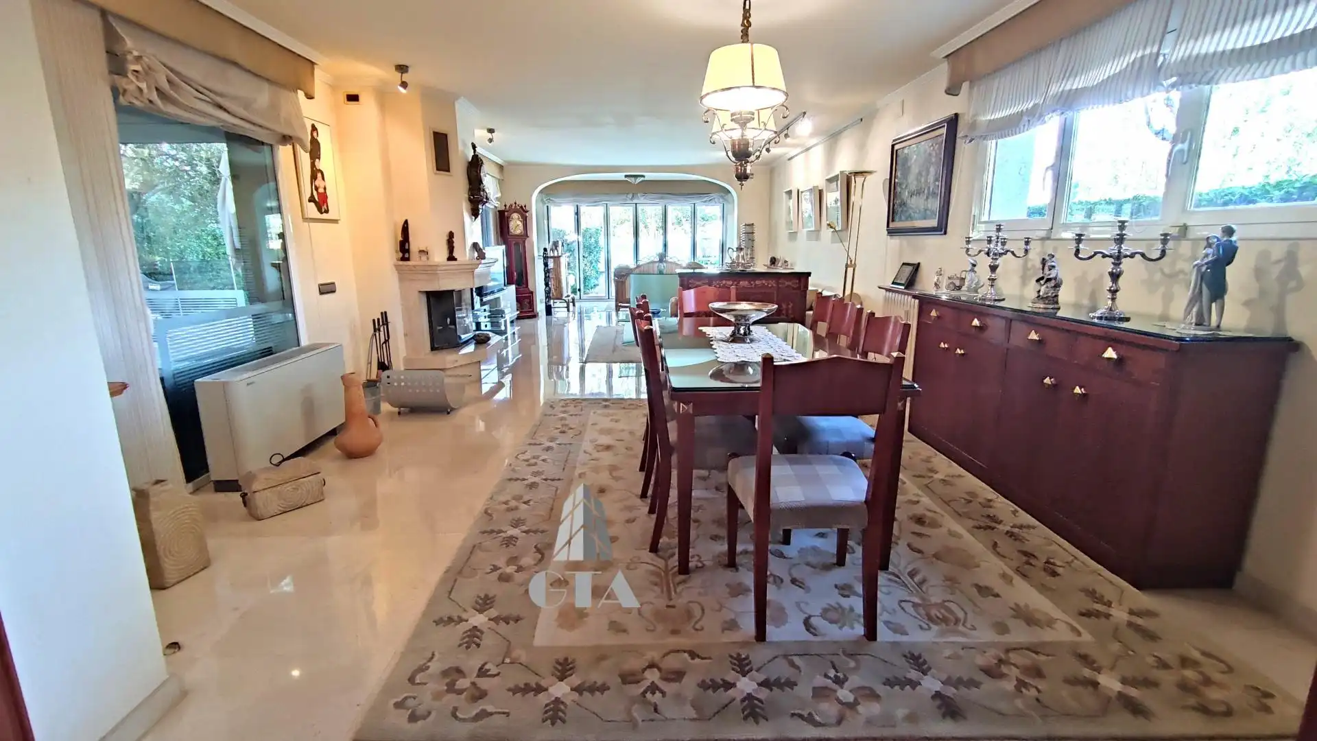 Dining room of Houses for sale in Sant Cugat del Vallès  with Heating, Private garden and Terrace