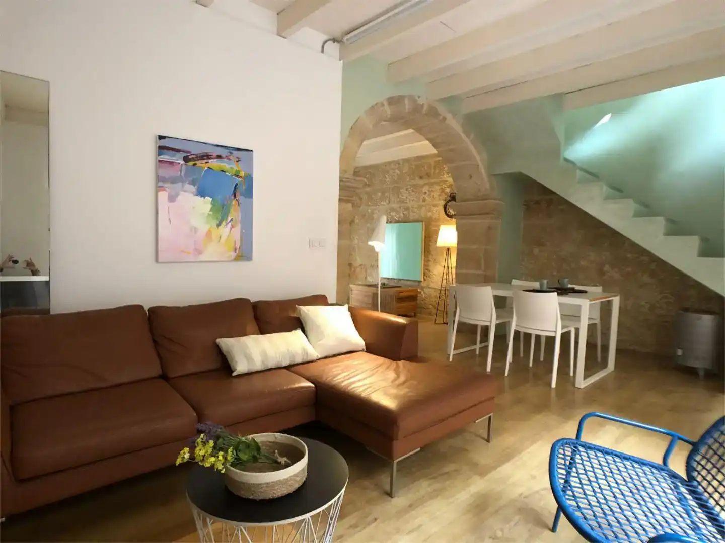 Wohnzimmer von Wohnung zur Miete in Jávea / Xàbia mit Klimaanlage und Balkon