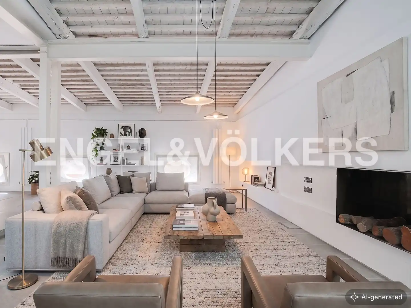 Wohnzimmer von Dachboden zur Miete in Valencia mit Klimaanlage, Heizung und Terrasse