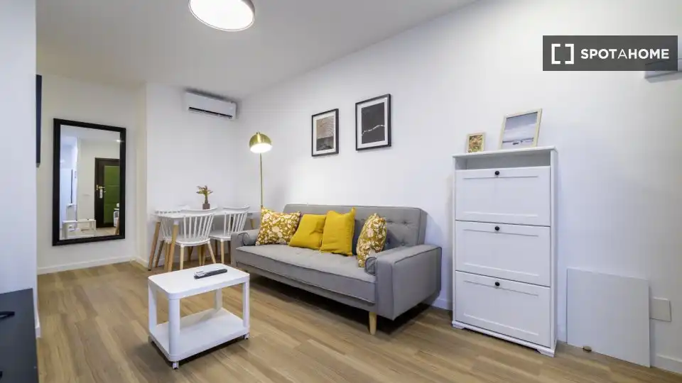 Sala de estar de Piso de alquiler en Madrid con Aire acondicionado, Calefacción y Amueblado