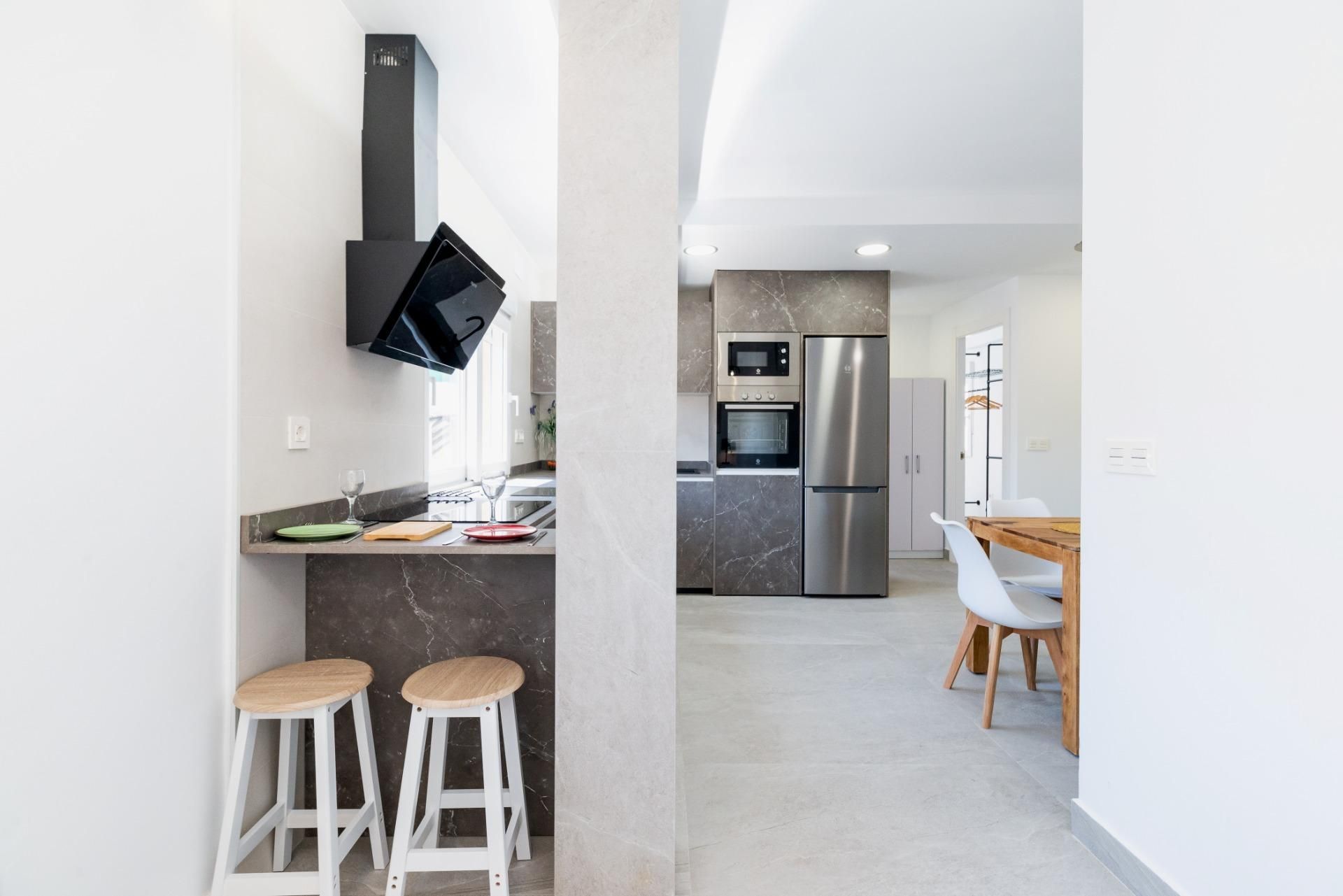 Kitchen of Flat for sale in  Granada Capital  with Air Conditioner