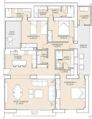 Apartament amb terrassa en venda a Este, imagen 6