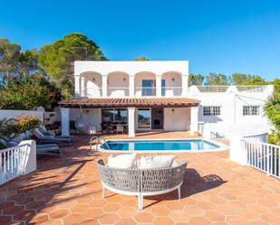 Exterior view of House or chalet for sale in Santa Eulària des Riu  with Air Conditioner and Private garden