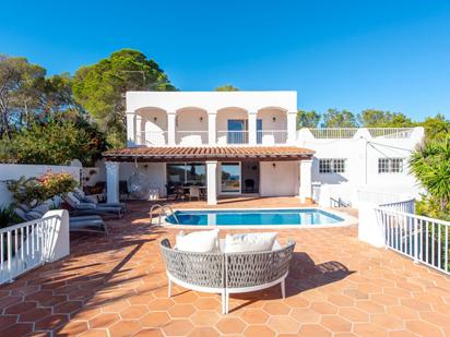 Exterior view of House or chalet for sale in Santa Eulària des Riu  with Air Conditioner and Private garden