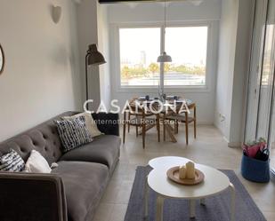 Living room of Apartment to rent in  Barcelona Capital  with Air Conditioner, Heating and Terrace