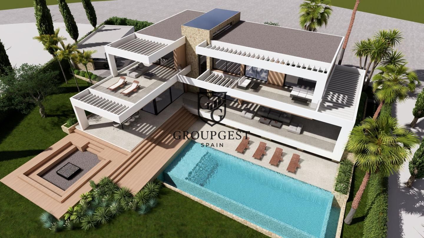 Vista exterior de Casa o xalet en venda en Benahavís amb Aire condicionat, Jardí privat i Terrassa