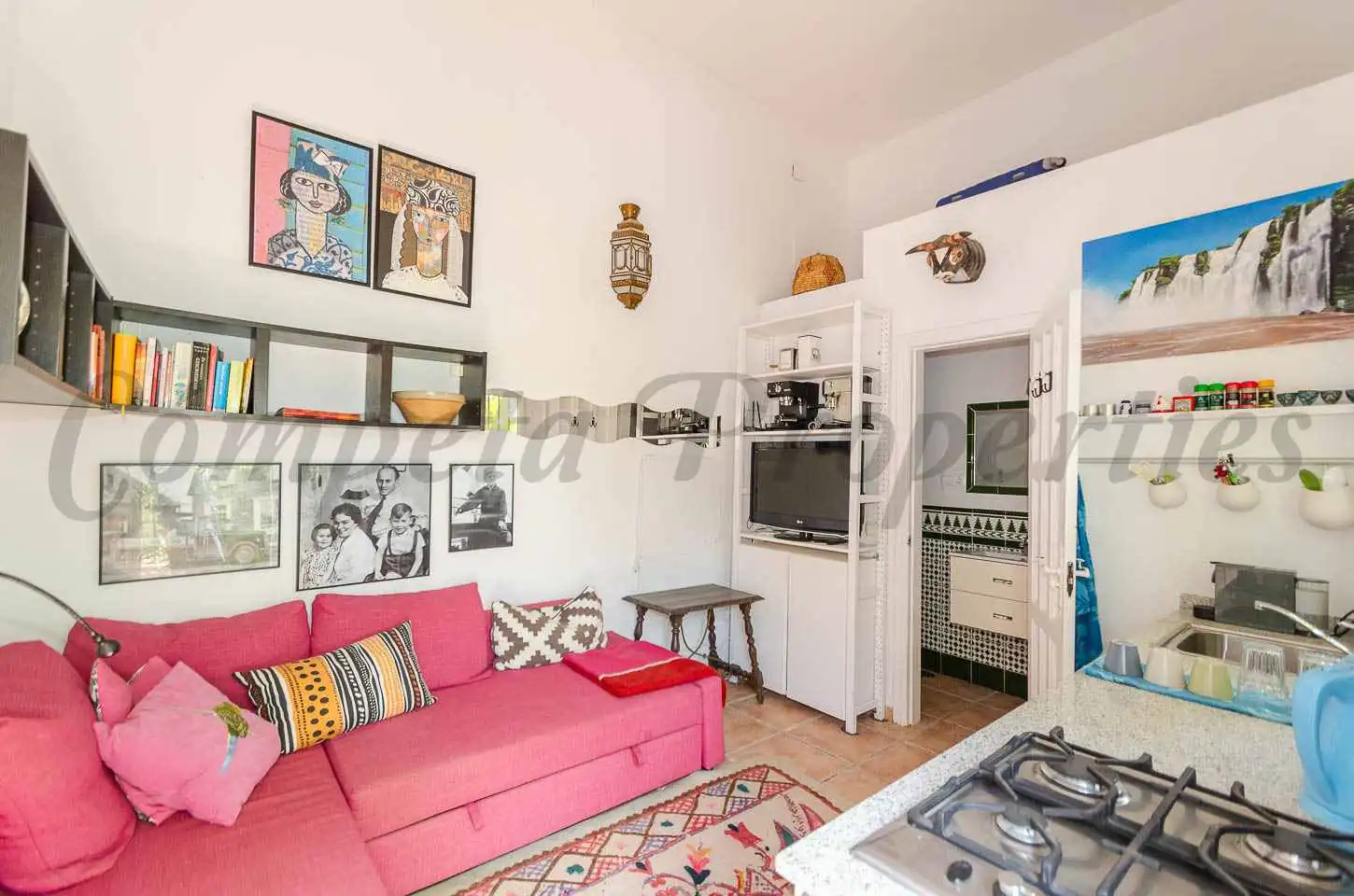 Living room of Country homes for sale in Cómpeta  with Air Conditioner, Private garden and Terrace