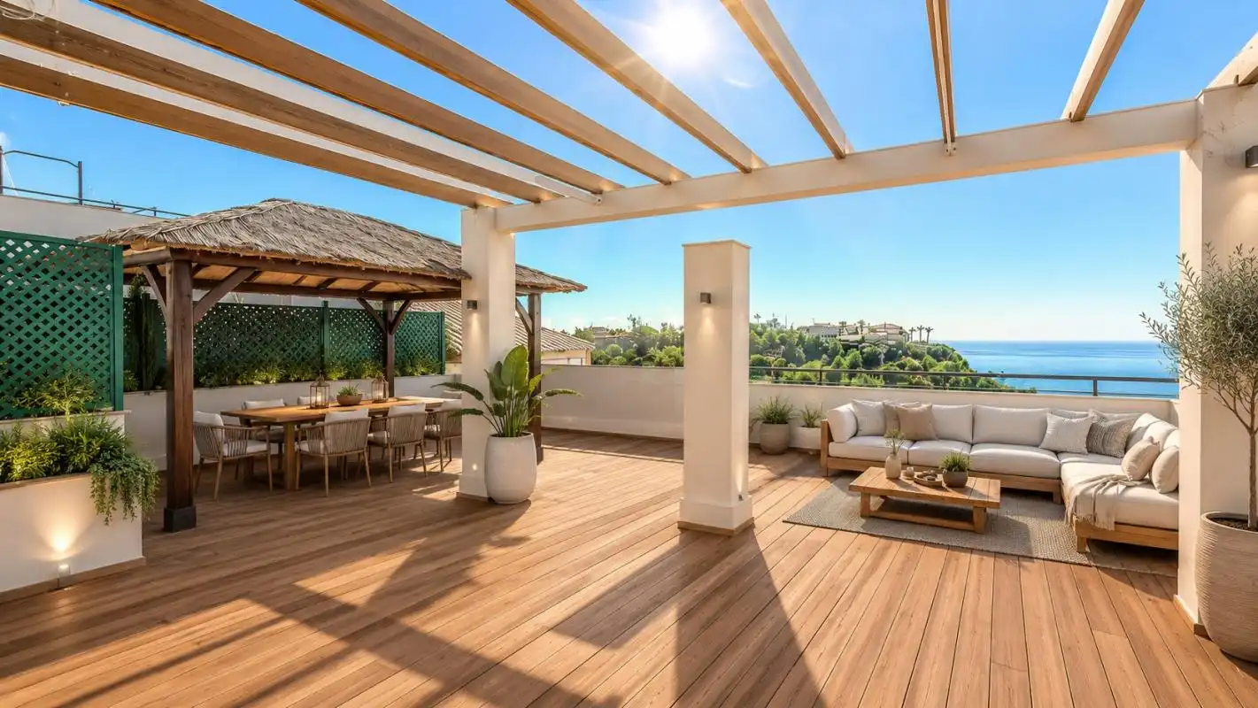 Terrassa de Àtic en venda en Benalmádena amb Aire condicionat, Calefacció i Jardí privat