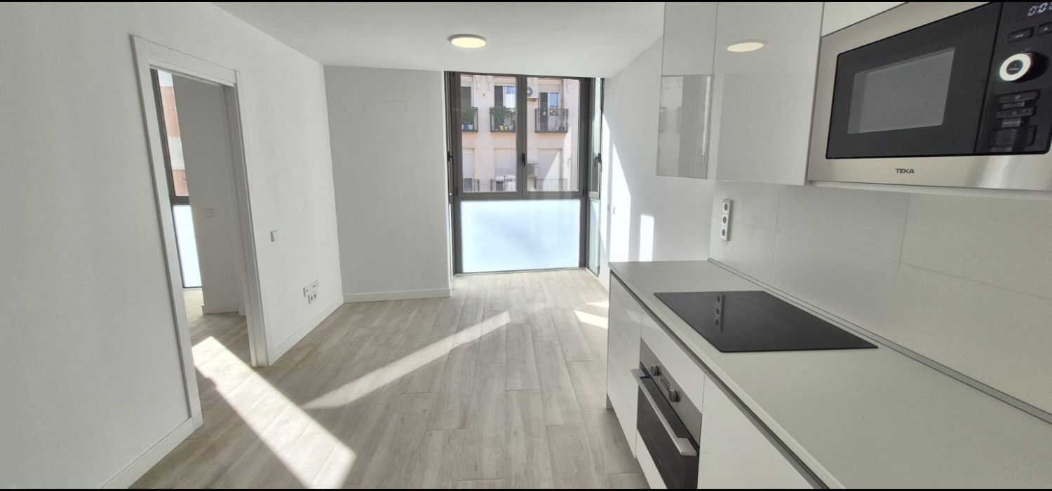 Kitchen of Flat to rent in  Madrid Capital  with Air Conditioner, Heating and Terrace