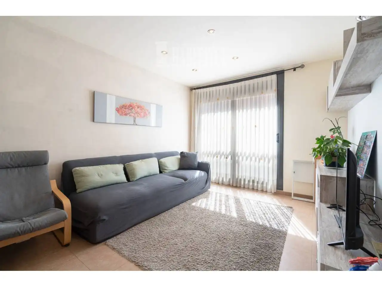 Living room of Duplex for sale in Centelles  with Heating, Parquet flooring and Terrace