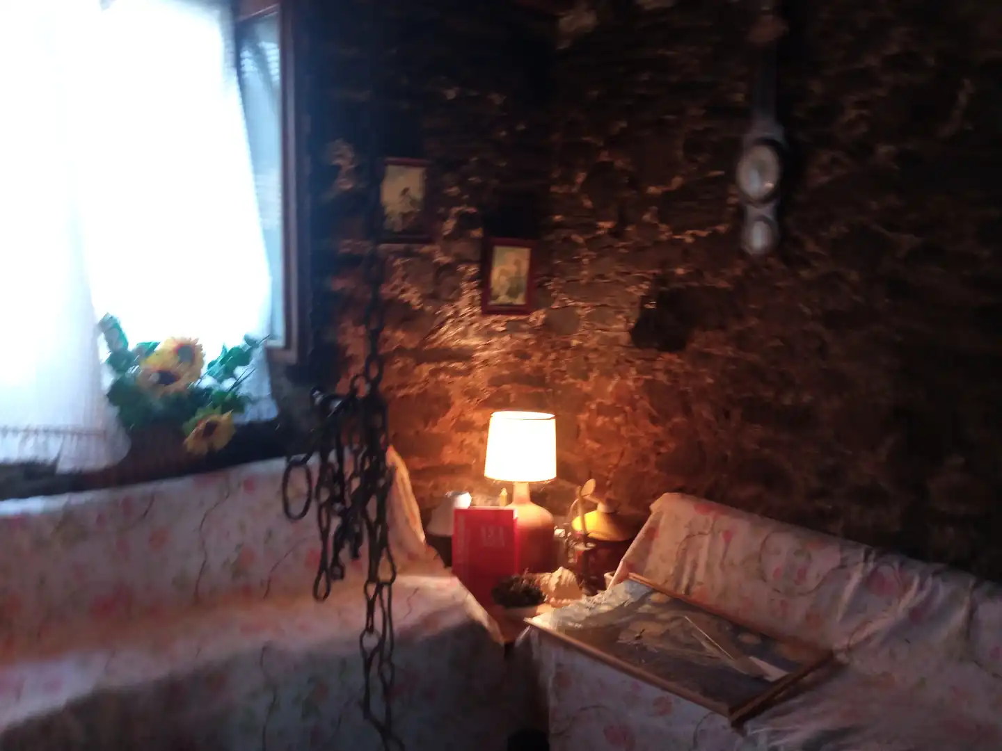 Sala de estar de Finca rústica en venta en Tineo con Jardín privado, Parquet y Terraza