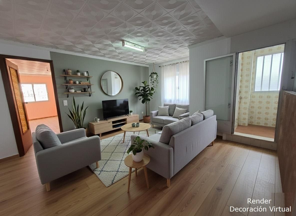 Sala d'estar de Pis en venda en Gandia amb Terrassa i Balcó