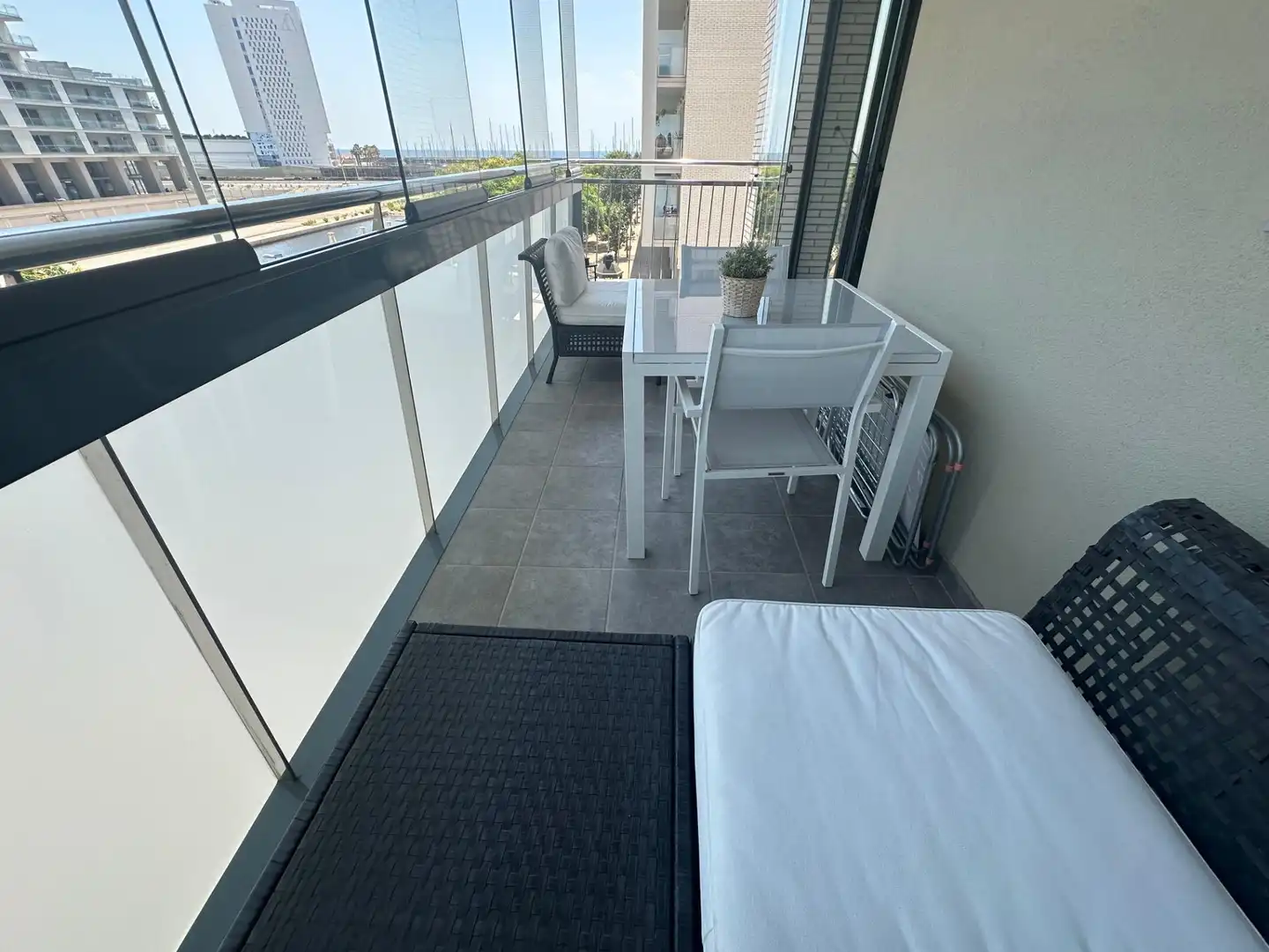 Terraza de Piso de alquiler en Badalona con Calefacción, Parquet y Trastero