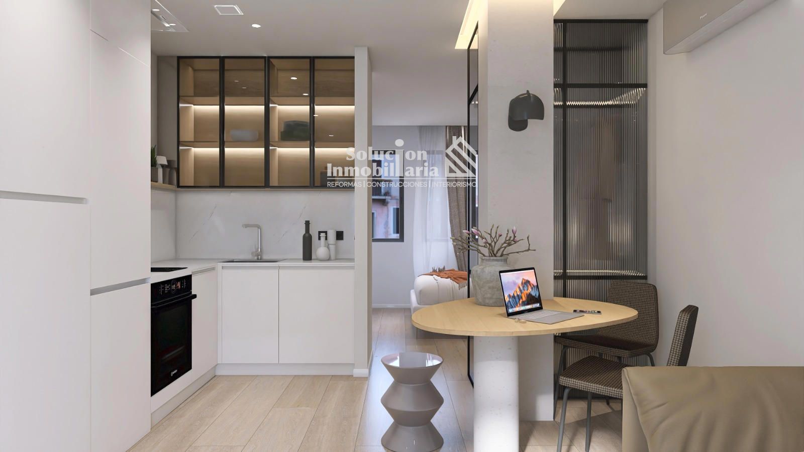 Kitchen of Apartment for sale in Salamanca Capital  with Air Conditioner, Heating and Furnished