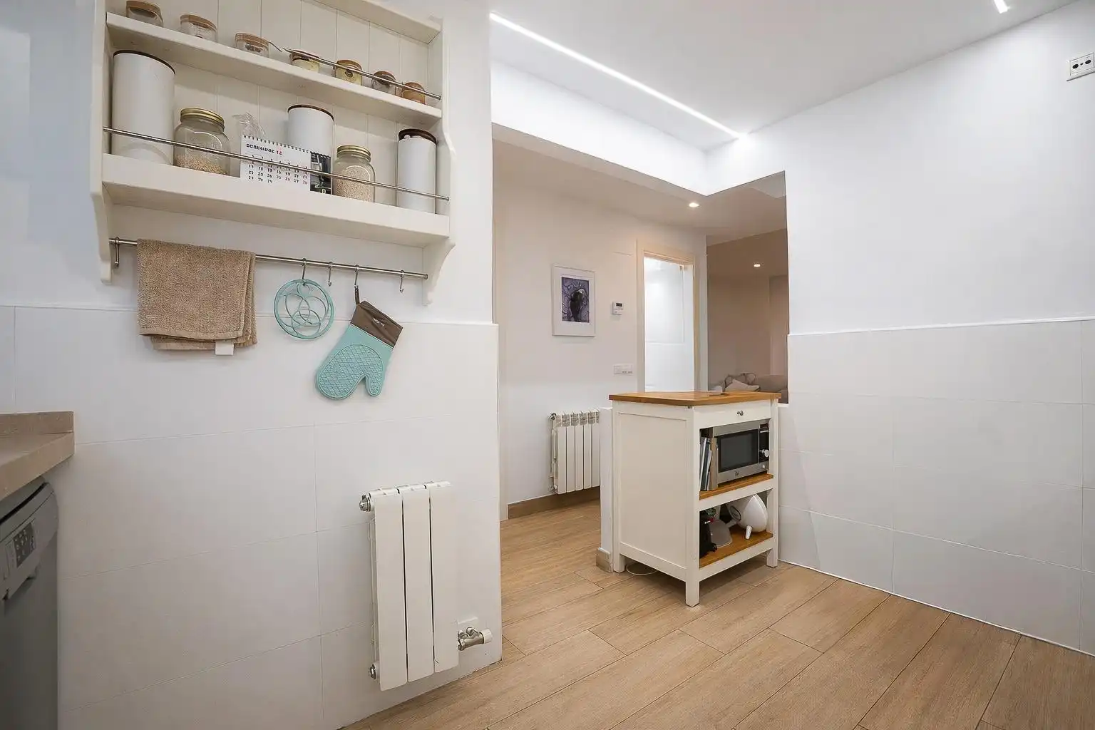 Cocina de Casa adosada en venta en Vilallonga del Camp con Aire acondicionado, Calefacción y Jardín privado
