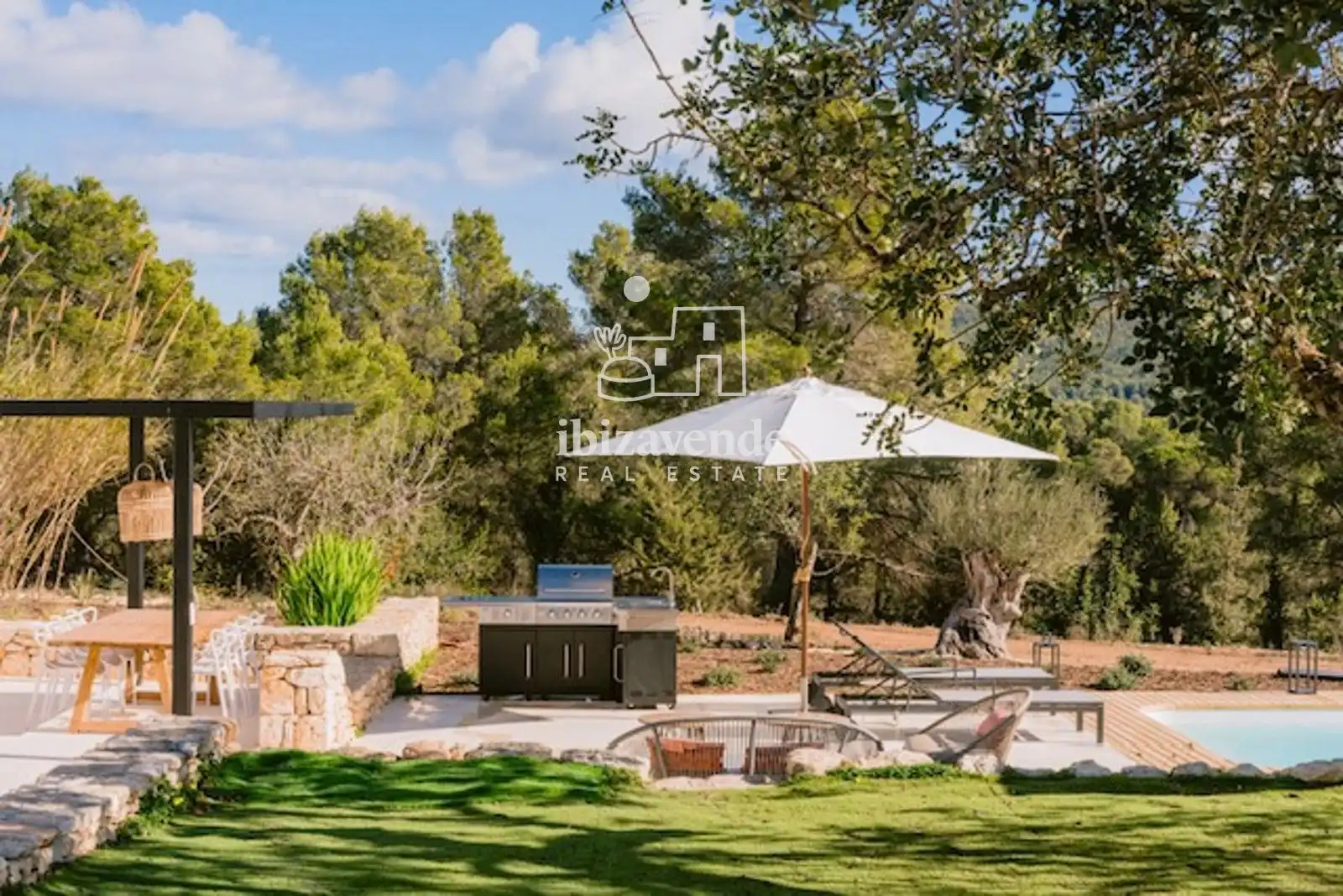 Jardín de Casa o chalet de alquiler en Sant Joan de Labritja con Aire acondicionado, Calefacción y Jardín privado