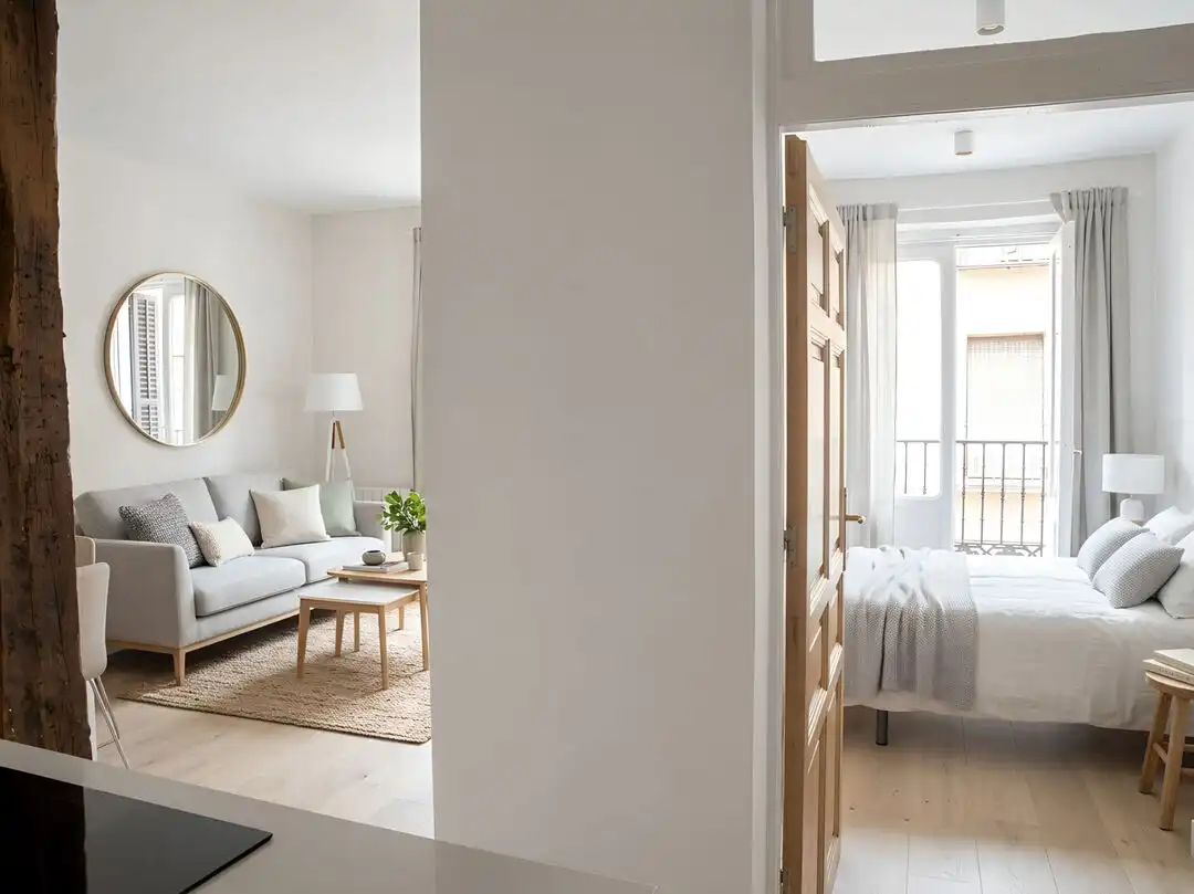 Bedroom of Flat for sale in Madrid  with Air Conditioner, Heating and Balcony