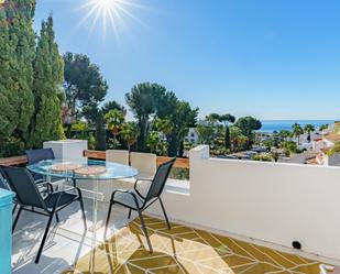 Terrace of Duplex to rent in Mijas  with Air Conditioner, Private garden and Parquet flooring