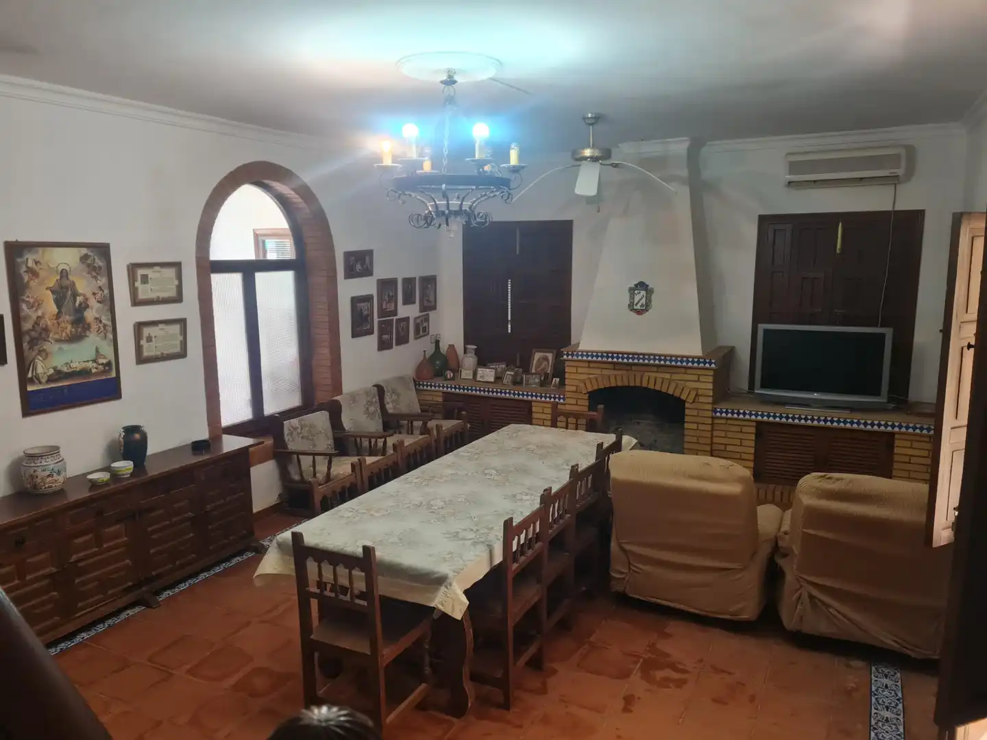 Esszimmer von Country house zum Verkauf in Cantillana mit Privatgarten, Terrasse und Schwimmbad