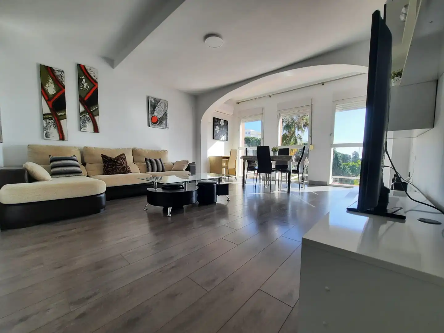 Living room of Attic for sale in Torremolinos  with Air Conditioner, Terrace and Furnished