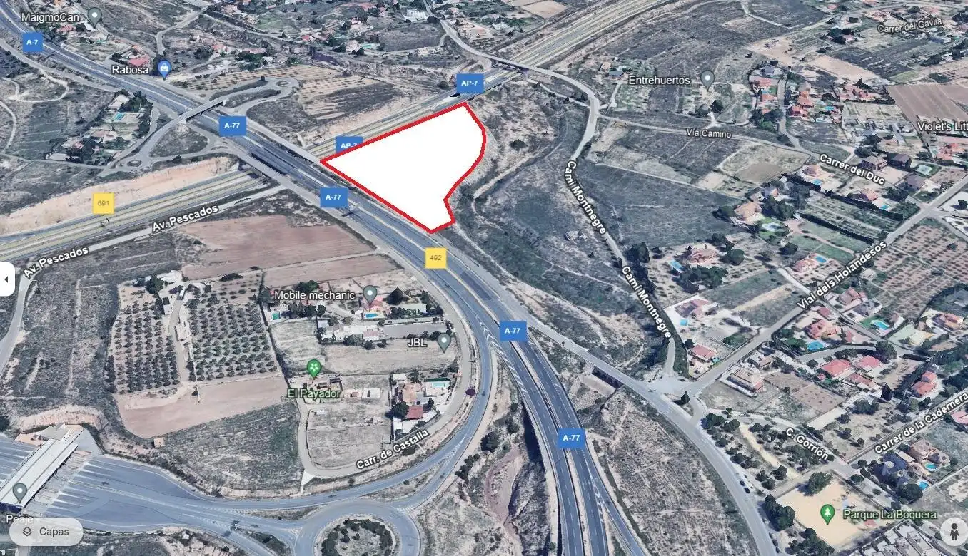 Terreny industrial en venda a Partidas de Alicante