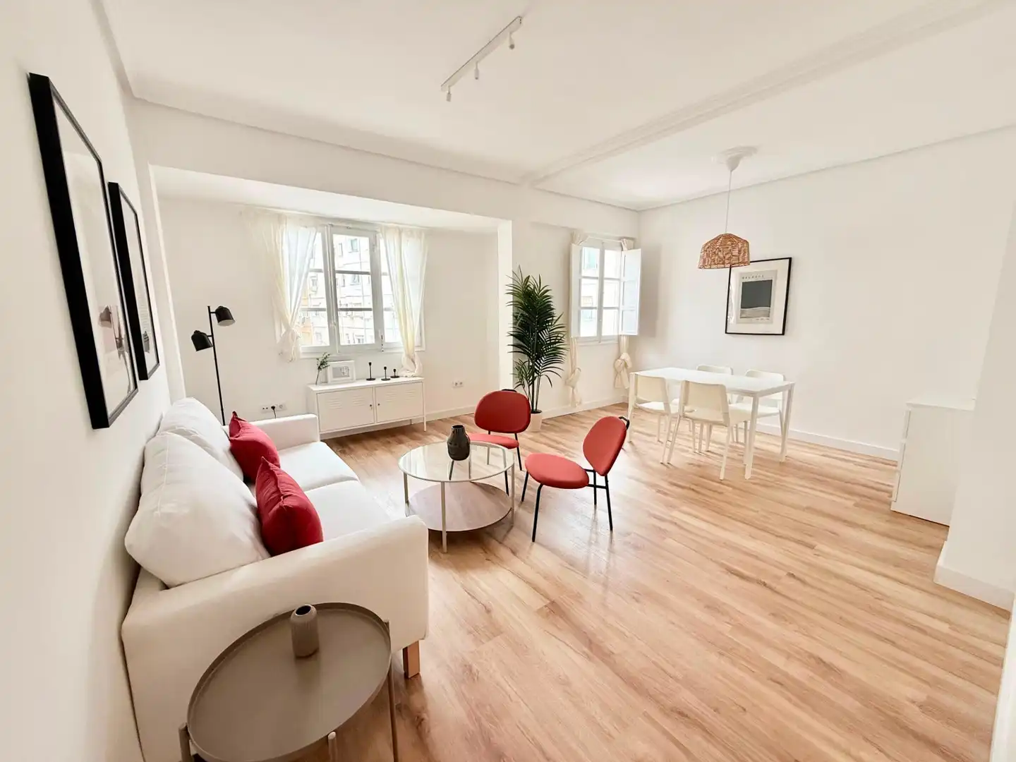 Sala de estar de Piso de alquiler en Valencia con Calefacción, Parquet y Amueblado