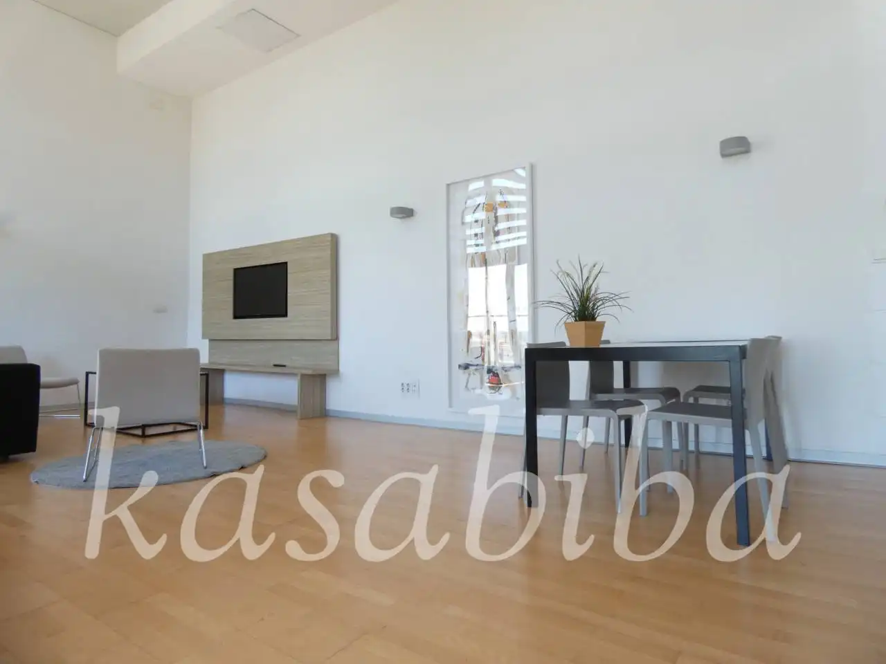 Wohnzimmer von Loft zur Miete in Valencia mit Klimaanlage, Heizung und Parkett
