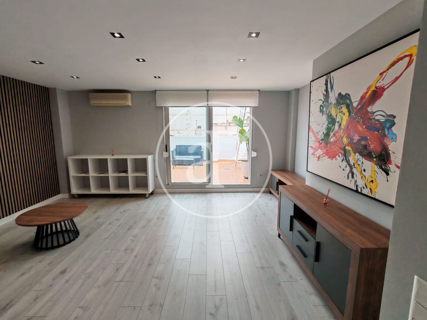 Sala d'estar de Pis de lloguer en  Valencia Capital amb Aire condicionat, Calefacció i Terrassa