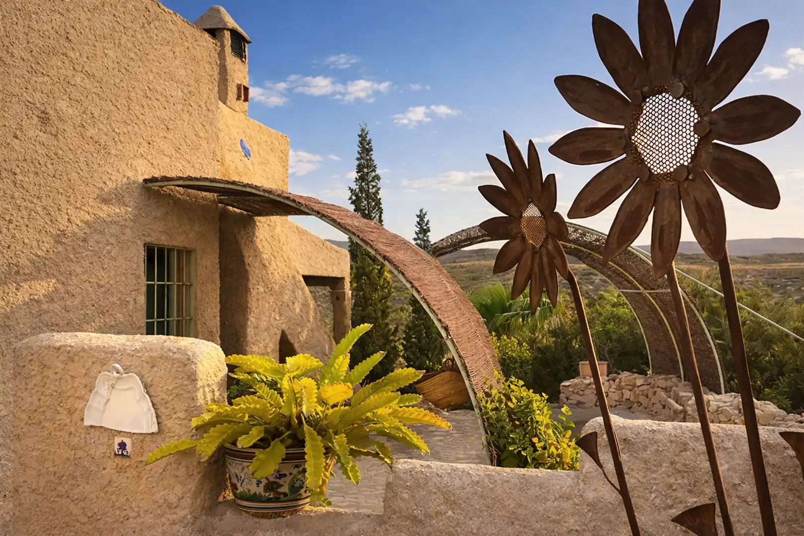 Terrace of Country homes for sale in Níjar  with Air Conditioner, Private garden and Terrace
