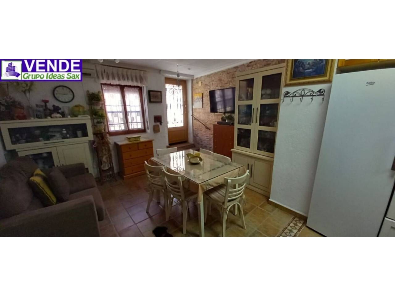 Exterior view of Single-family semi-detached for sale in Sax  with Air Conditioner and Terrace