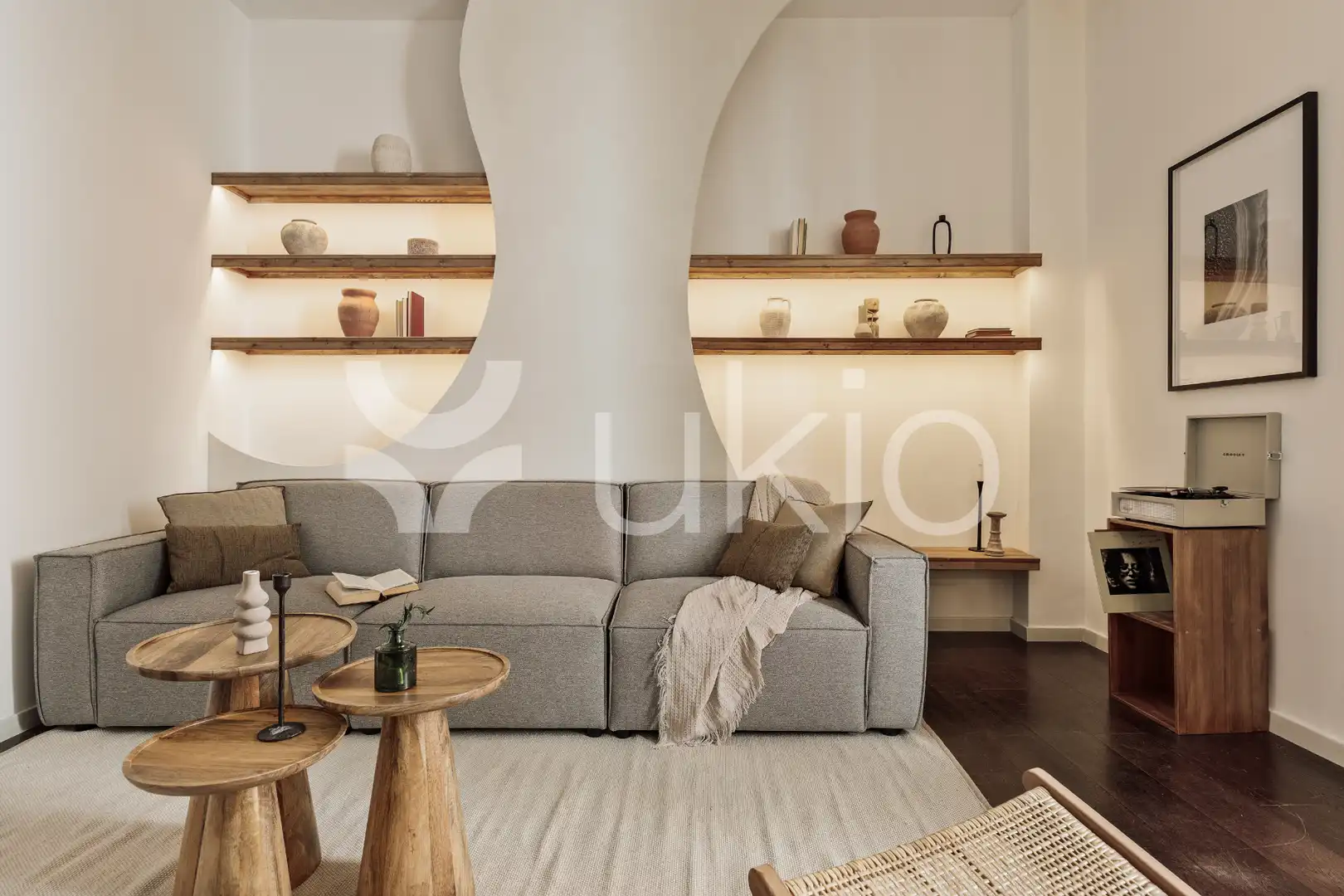 Sala d'estar de Apartament de lloguer en Barcelona amb Aire condicionat, Calefacció i Moblat