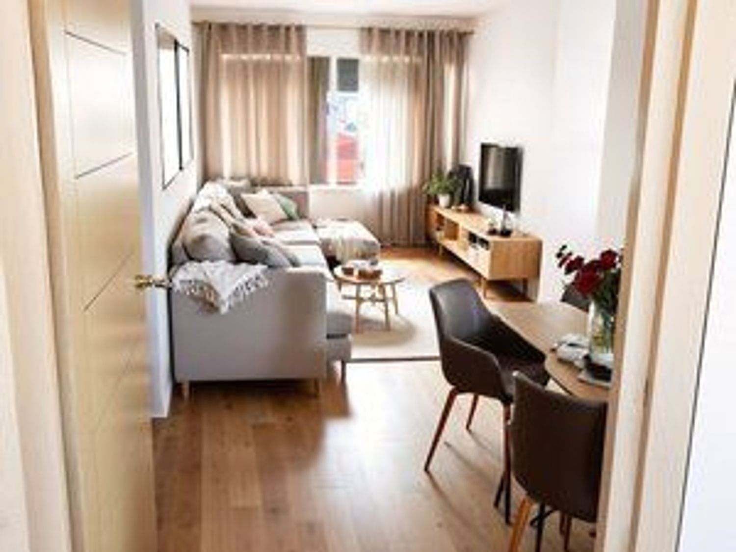 Sala d'estar de Pis en venda en Málaga Capital amb Aire condicionat i Jardí privat