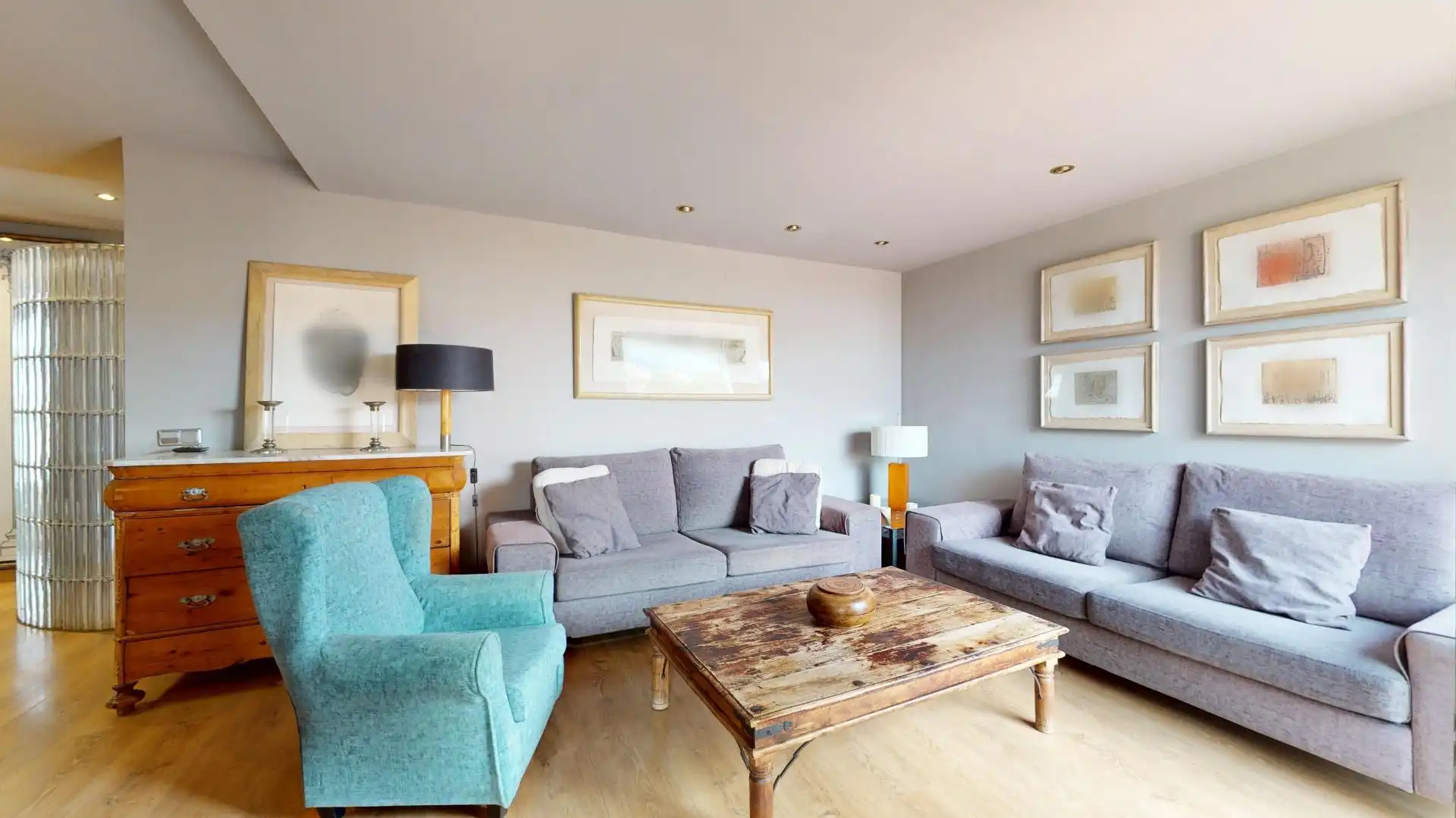 Sala de estar de Ático en venta en  Palma de Mallorca con Aire acondicionado, Parquet y Terraza