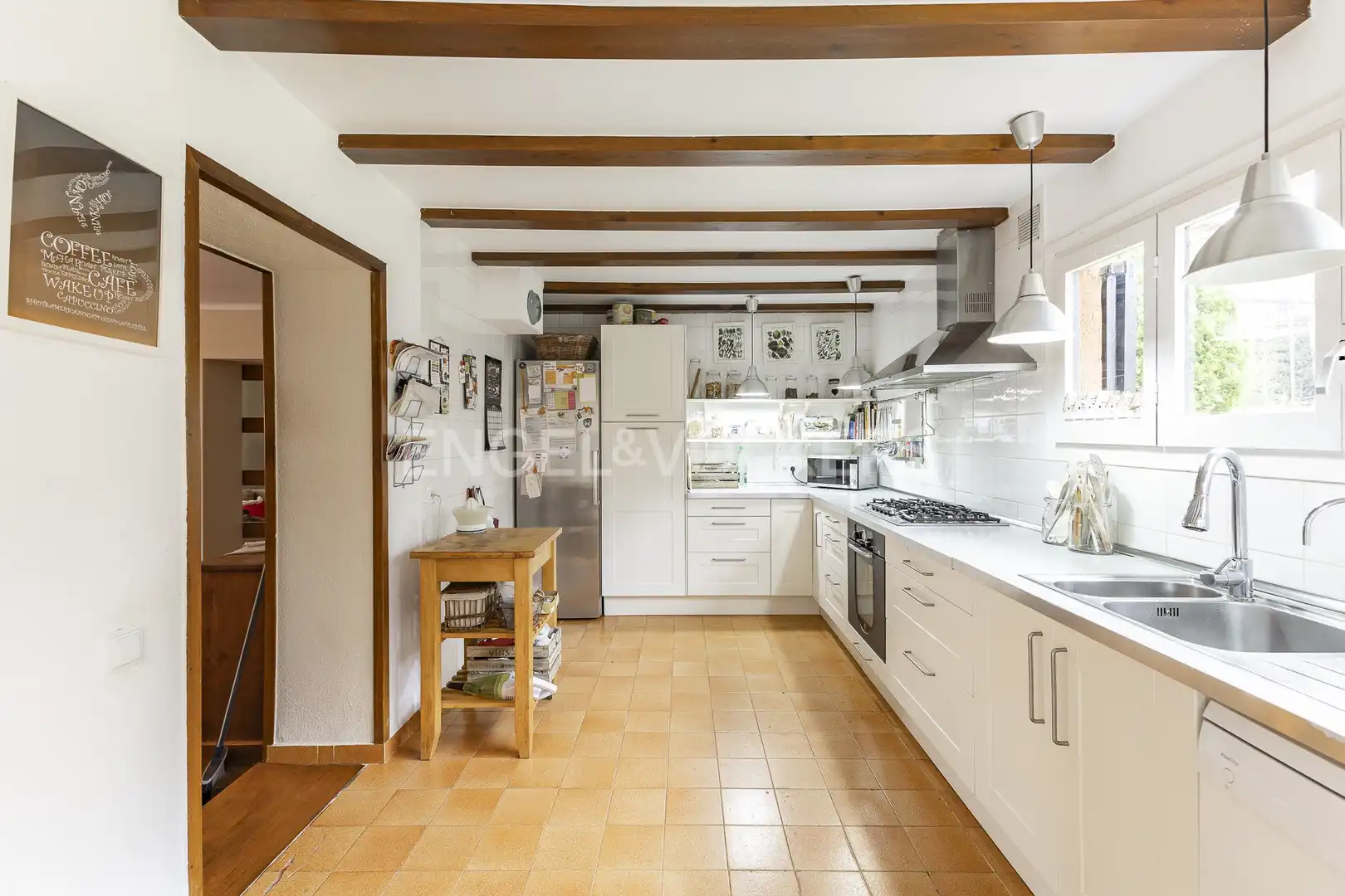 Cocina de Finca rústica en venta en Arenys de Munt con Aire acondicionado, Calefacción y Jardín privado
