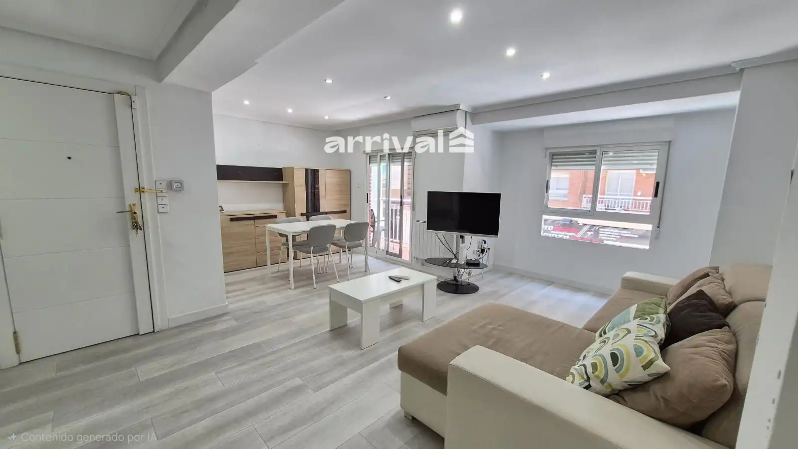Wohnzimmer von Wohnung zur Miete in Valencia mit Klimaanlage, Heizung und Terrasse