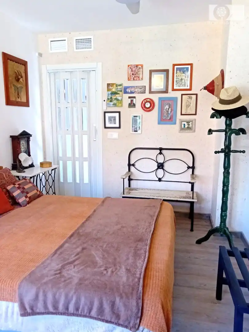 Schlafzimmer von Wohnung zum Verkauf in Ayamonte mit Klimaanlage, Privatgarten und Möbliert