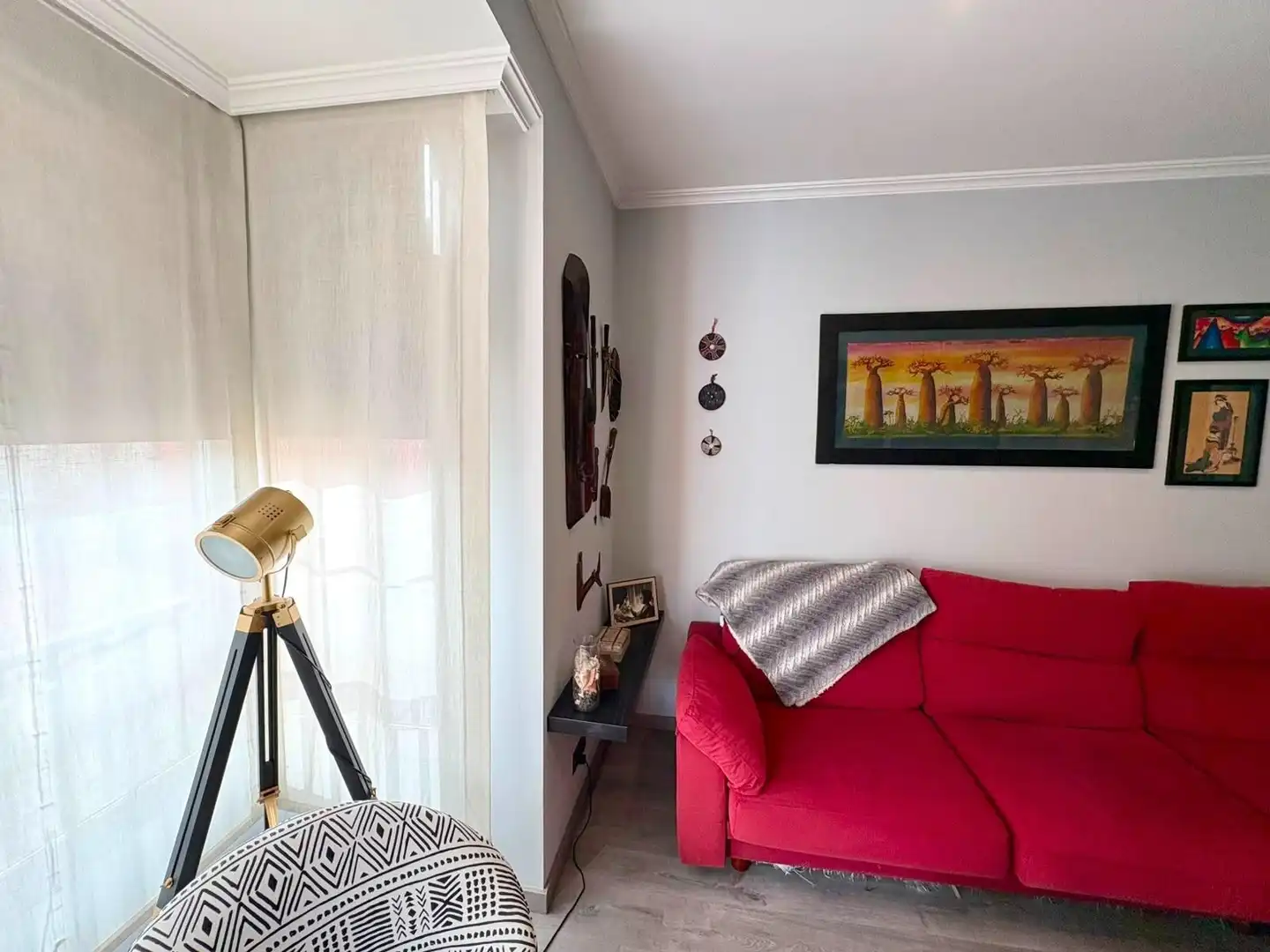 Sala de estar de Piso en venta en Barcelona con Aire acondicionado, Parquet y Balcón