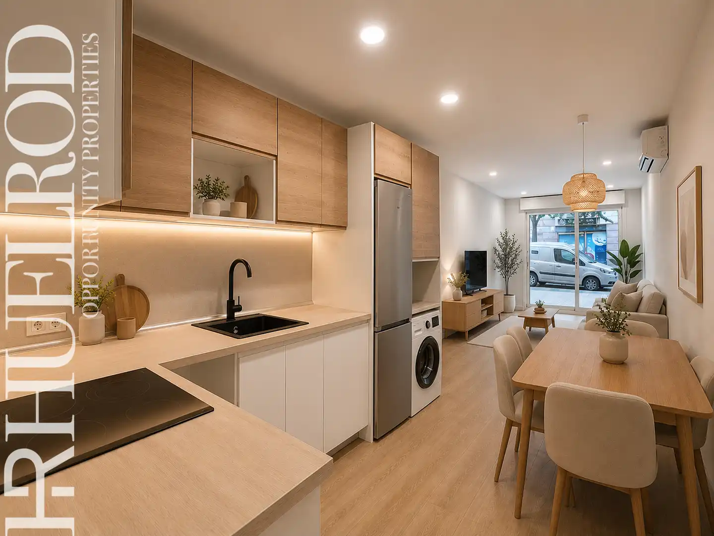 Cocina de Planta baja en venta en Granollers con Aire acondicionado, Parquet y Amueblado