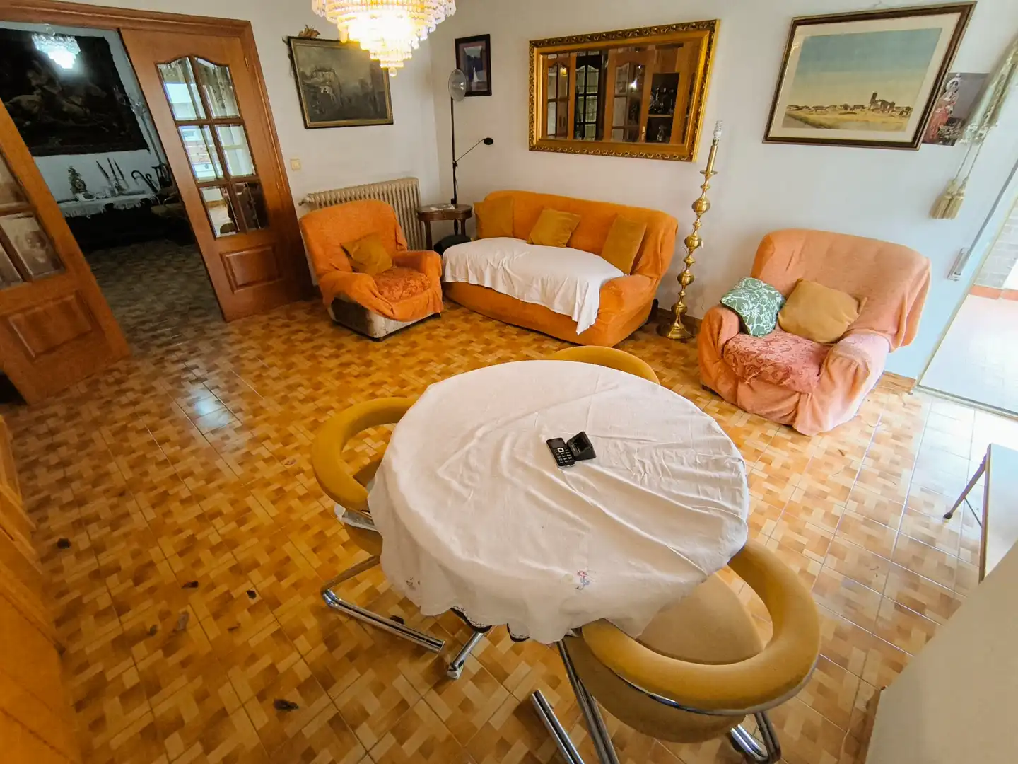 Sala d'estar de Pis en venda en Palencia amb Calefacció, Terrassa i Forn