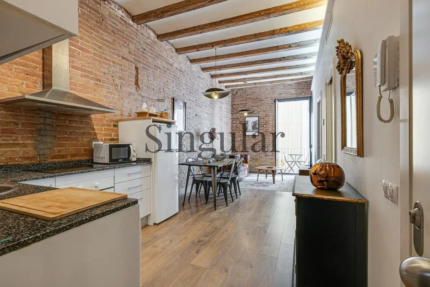 Kitchen of Flat for sale in Barcelona  with Air Conditioner and Heating