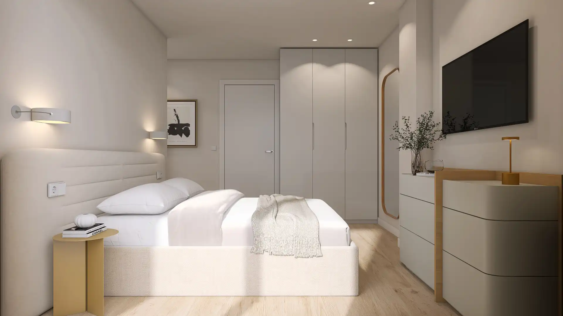 Schlafzimmer von Dachboden zum Verkauf in Salamanca mit Heizung, Parkett und Terrasse