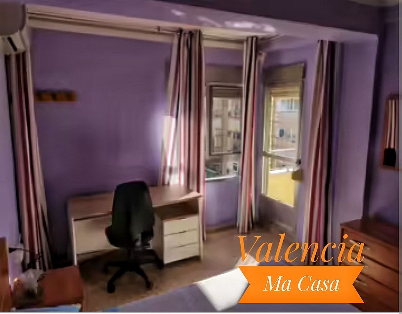 Bedroom of Flat to rent in  Valencia Capital  with Air Conditioner, Heating and Terrace