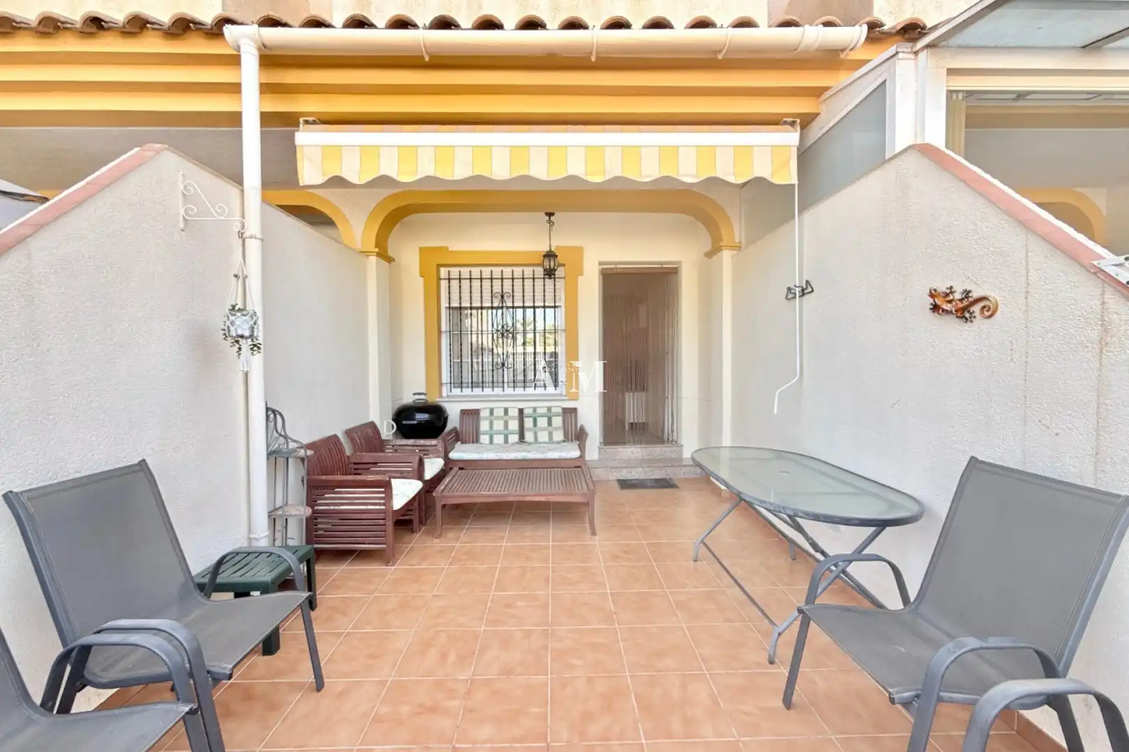 Terrasse von Einfamilien-Reihenhaus zur Miete in San Javier mit Terrasse, Schwimmbad und Möbliert