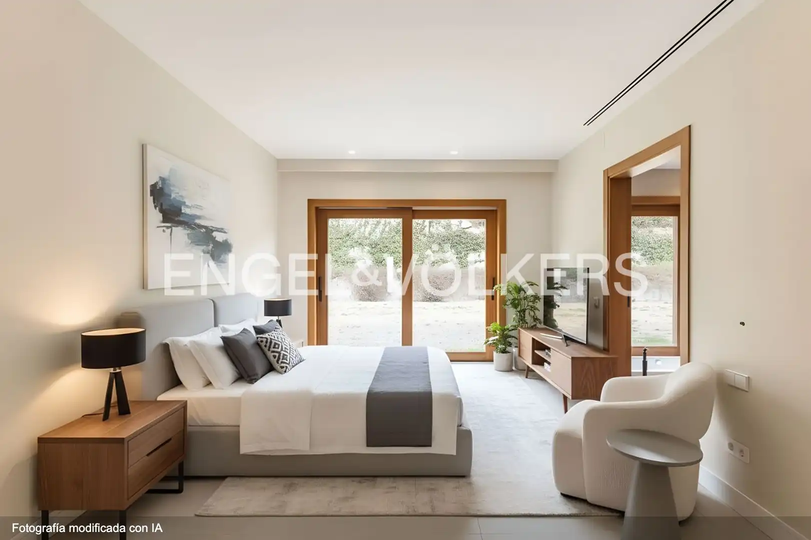 Schlafzimmer von Country house zum Verkauf in Sant Andreu de Llavaneres mit Klimaanlage, Heizung und Privatgarten