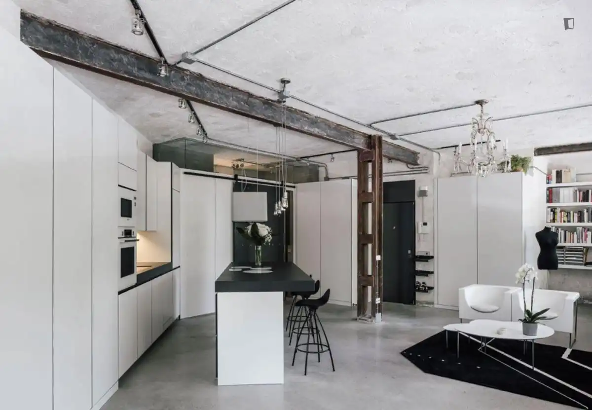 Kitchen of Study for rent in Madrid  with Air Conditioner, Heating and Furnished