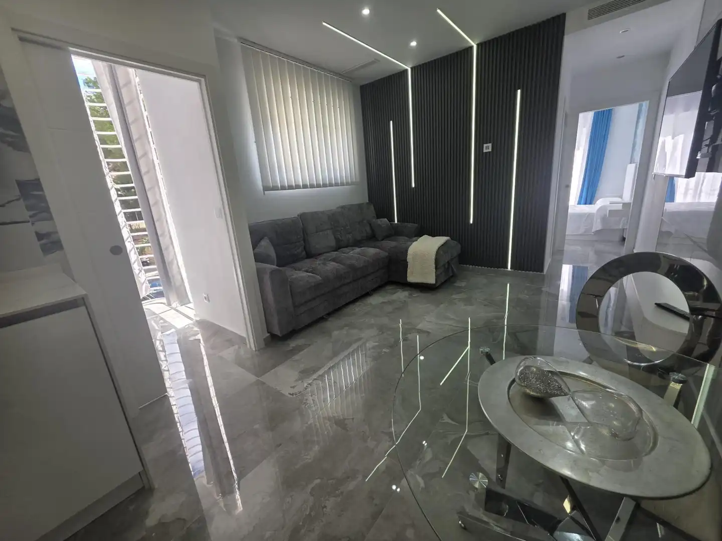 Sala de estar de Piso en venta en Benidorm con Aire acondicionado, Calefacción y Jardín privado