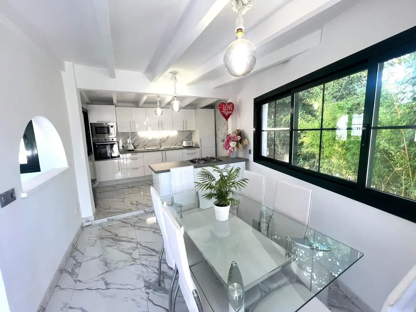 Kitchen of Houses for sale in Mijas  with Air Conditioner, Terrace and Swimming Pool