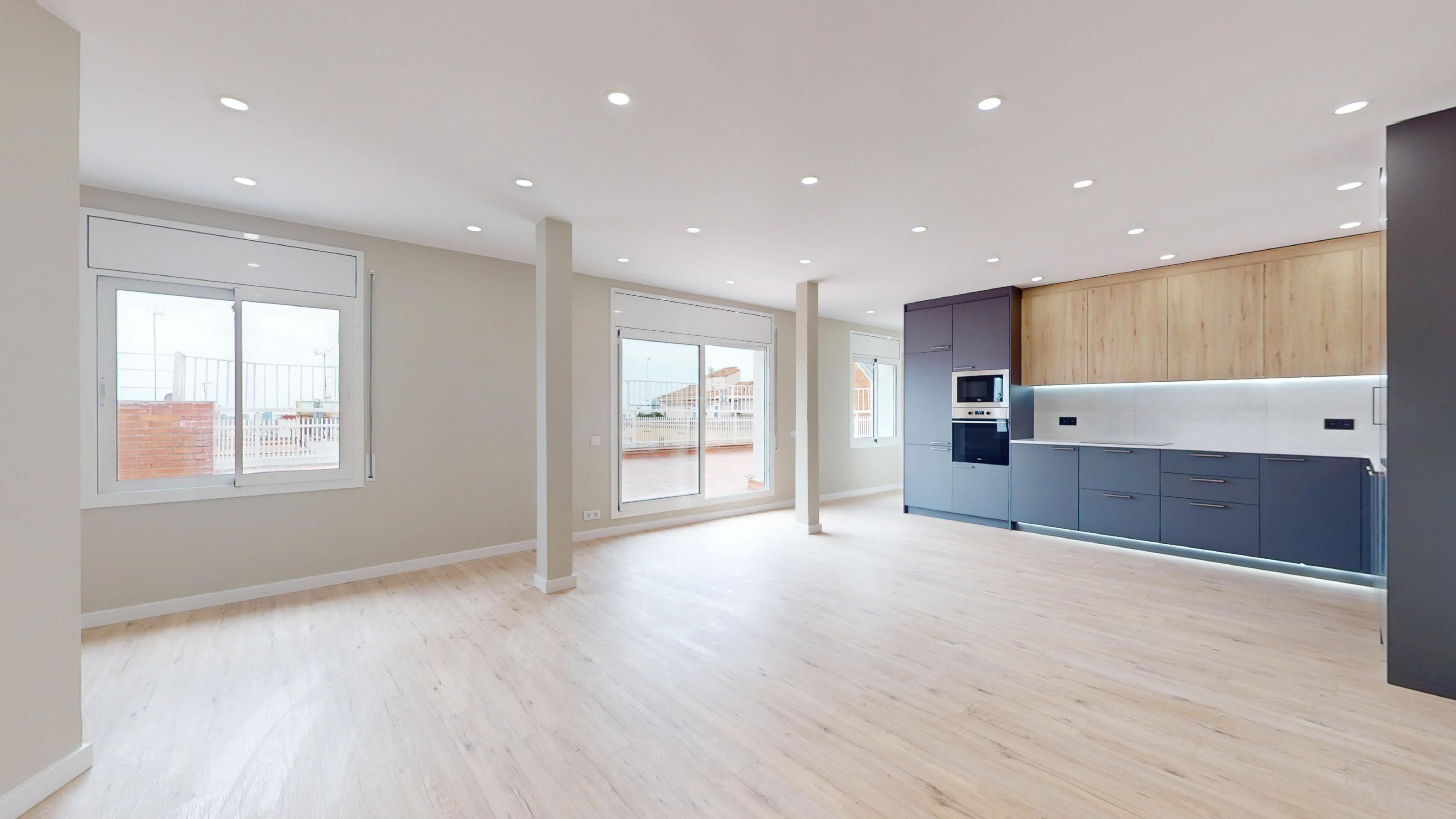 Living room of Attic for sale in  Barcelona Capital  with Air Conditioner, Heating and Parquet flooring